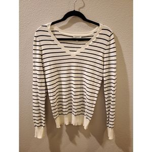 Black and white striped sweater